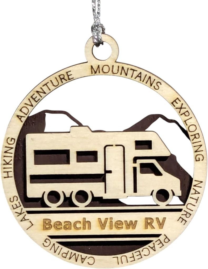 Best Camping Ornament – Personalized RV Camping Ornament – 3″ Wooden Class C Motorhome Christmas Decoration – Custom Forest Scene 3D Laser Cut Holiday Gift – Handmade in USA – Customizable Text Border Review