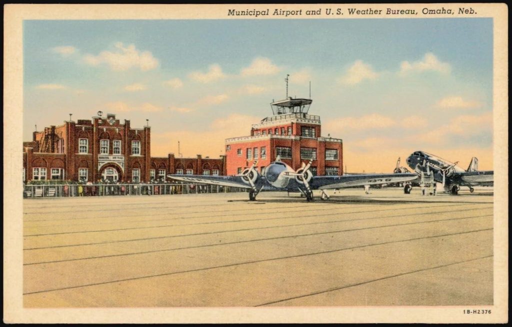 Best Postcard – Municipal Airport and U. S. Weather Bureau Review