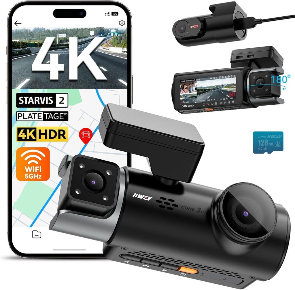 Best Dash Cam – IIWEY 4K 3 Channel Review