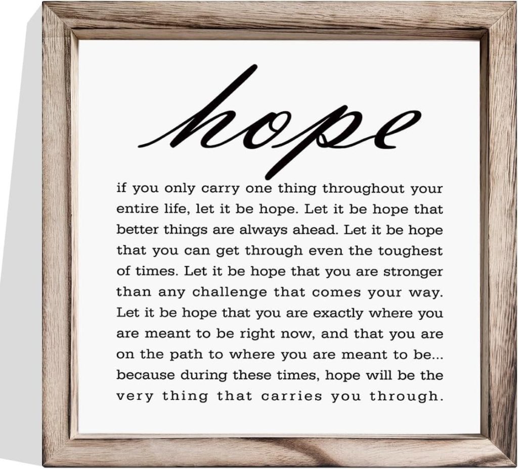 Best Home Decor – Hope Sign, Decorative Wooden Wall Frame Review