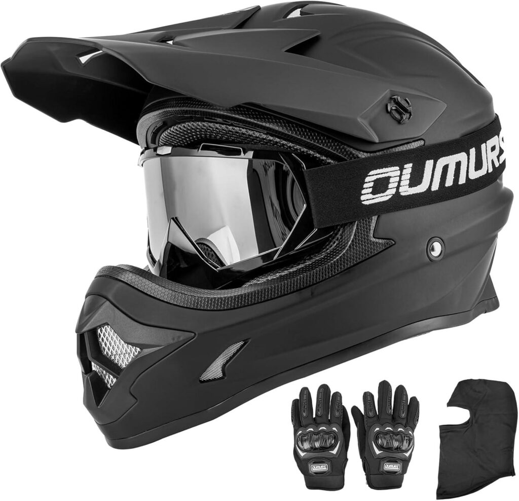 Best ATV Gear – Adult ATV Dirt Bike Helmet with Goggles Gloves Review