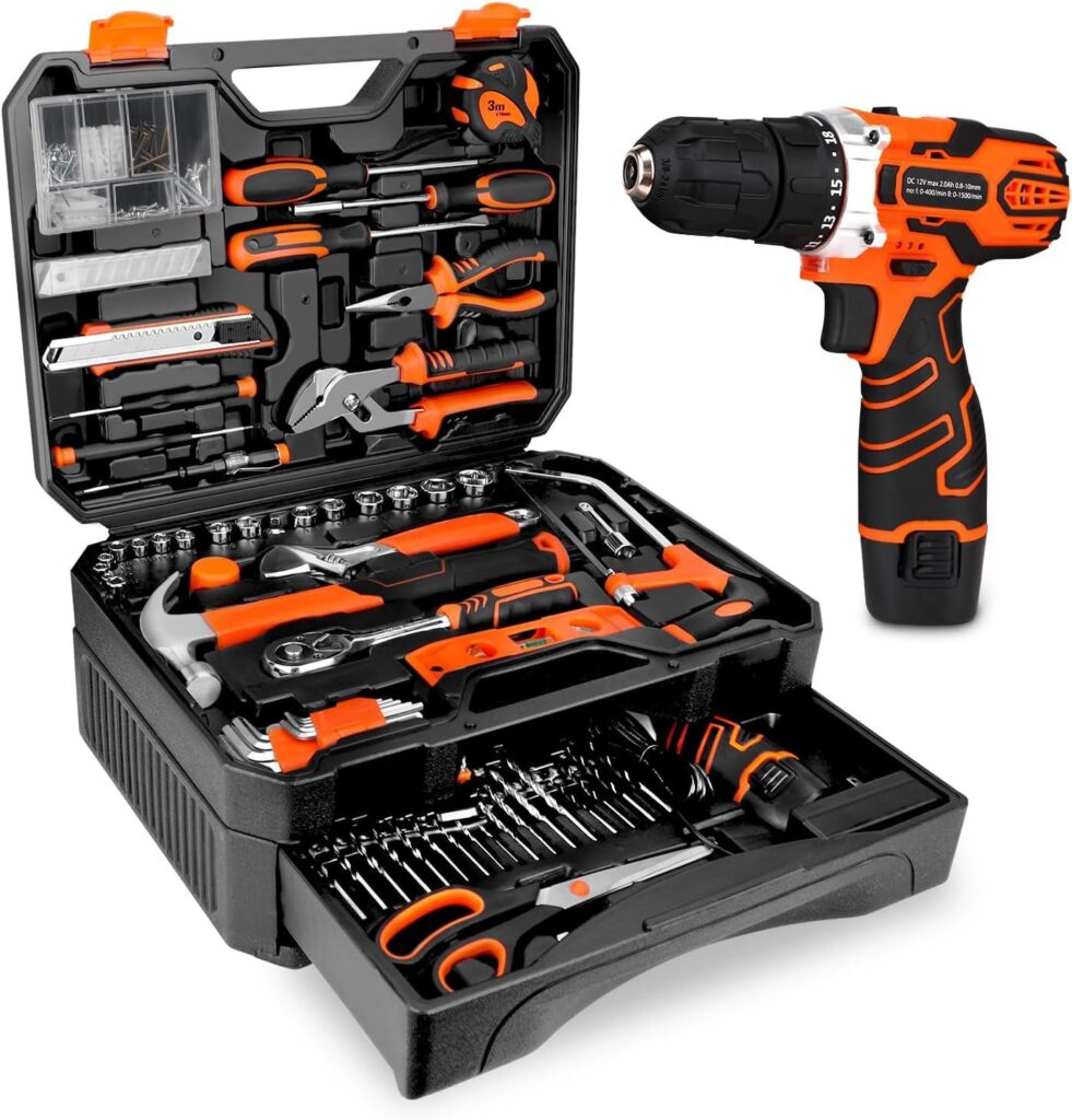 Best Tool Set – 255-Piece Tool Set with 12V Cordless Drill Review