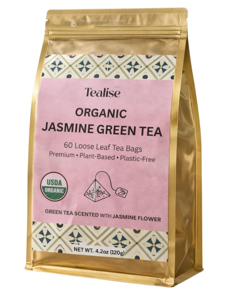 Best Herbal Tea – Organic Jasmine Green Tea Bags by Tealise Review