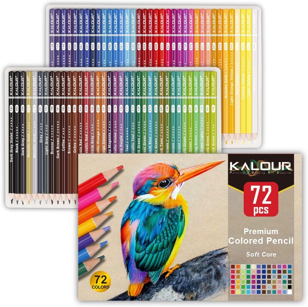 Best Colored Pencils – KALOUR 72 Count for Drawing & Shading Review