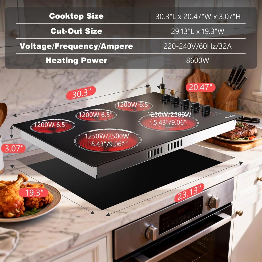 Best Kitchen Range – Upgraded 30 Inch Electric Cooktop 5 Burners Review
