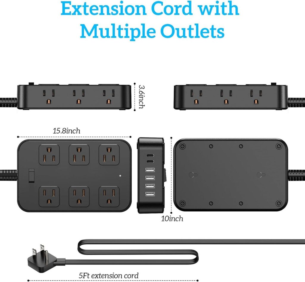 Best Electronics – Flat Plug Power Strip Surge Protector Review
