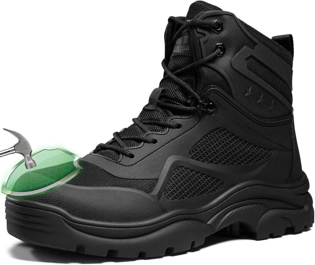 Best Work Boots – Steel Toe Boots for Men Indestructible Safety Shoes Review