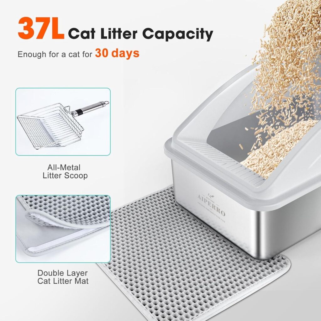 Best Cat Litter Box – Stainless Steel XL Enclosed with Lid Review