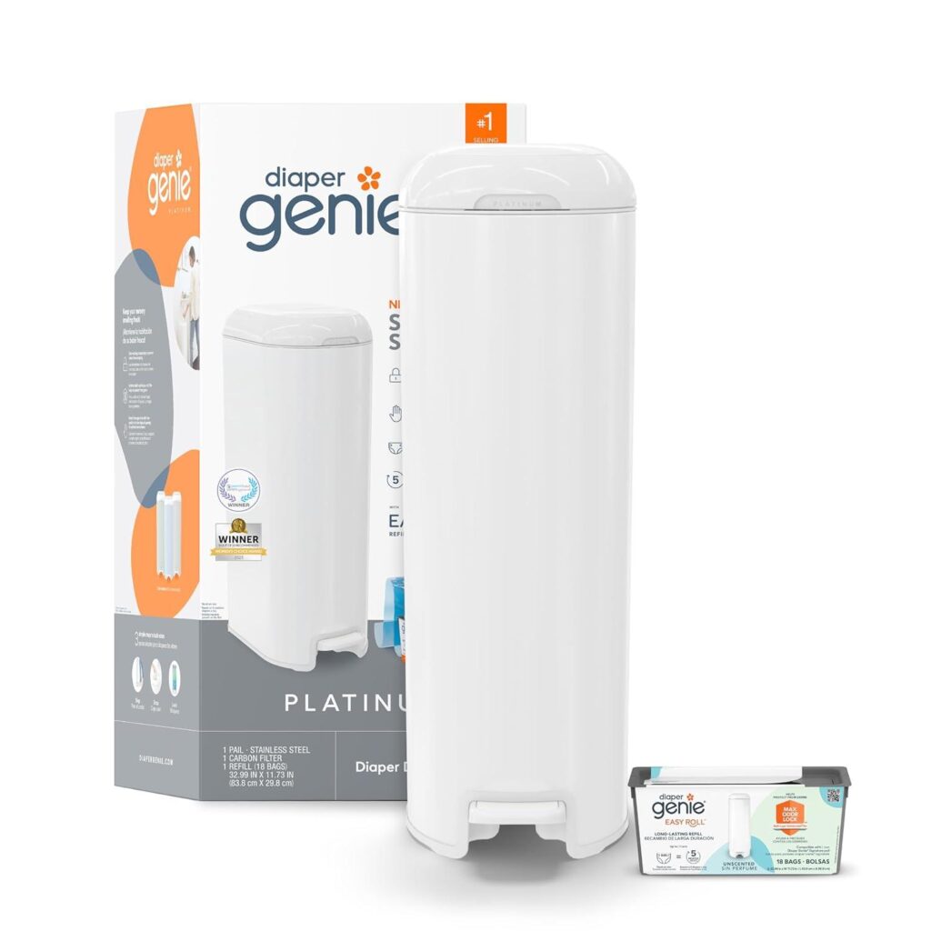 Best Diaper Pail – Diaper Genie Platinum Pail (Lily White) Review