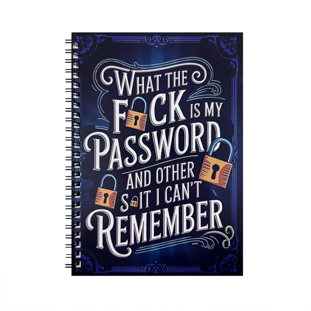 Best Password Keeper – What the fuck is My Password and other Shit I can’t Remember, Spiral Bound Password Notebook Review