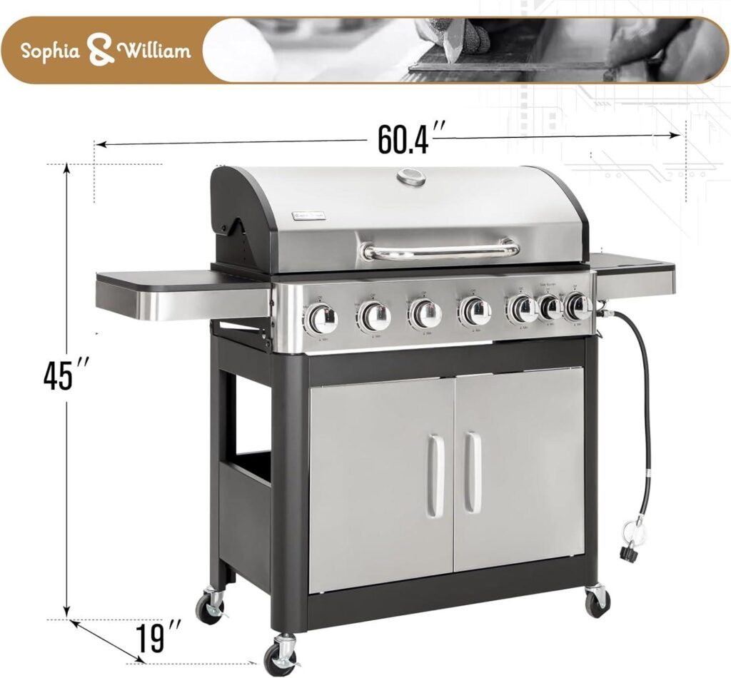 Best BBQ Grill – Sophia & William 6-Burner Propane Gas BBQ Review