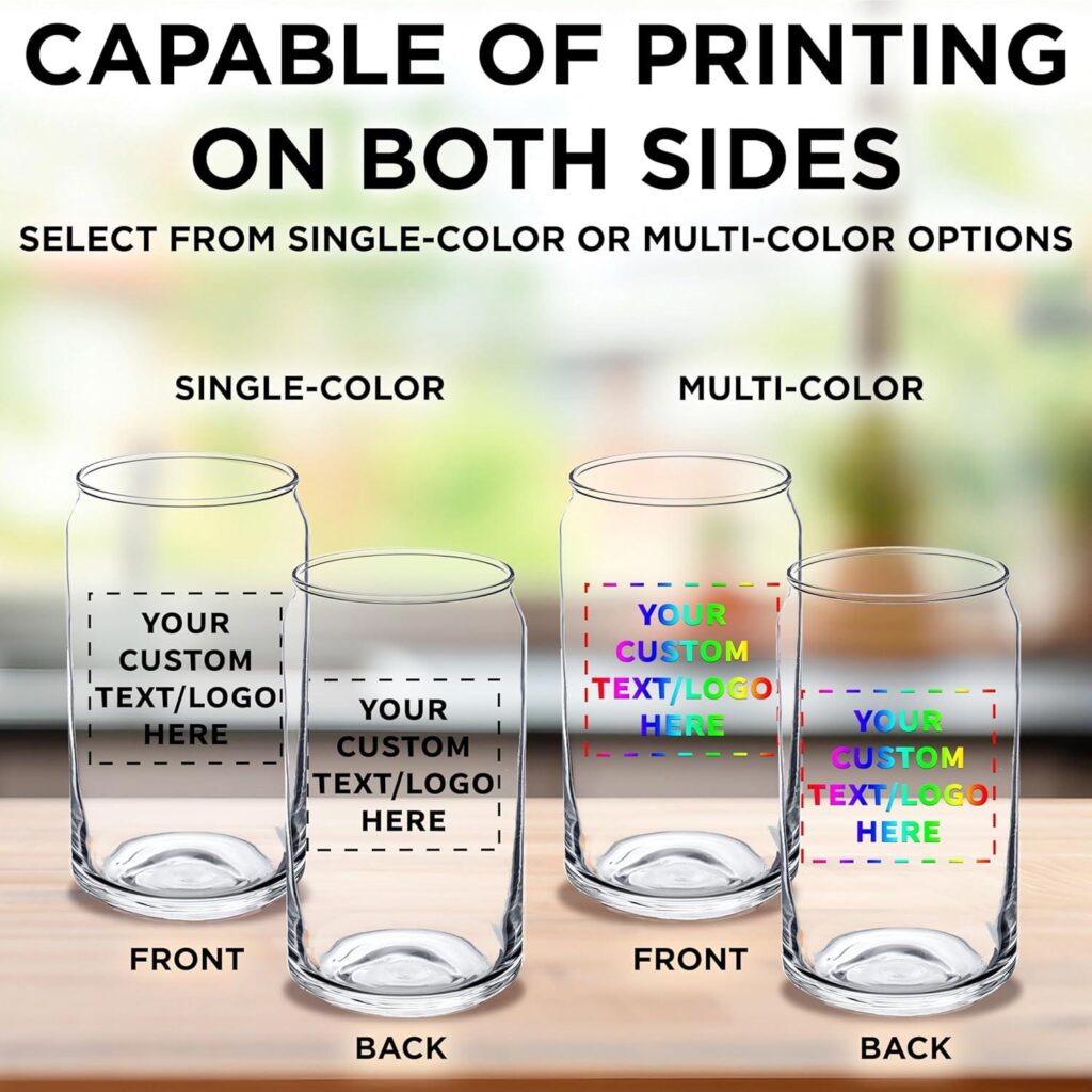 Best Drinkware – Custom Beer Can Glasses Set of 10, 16 oz. Pint Style