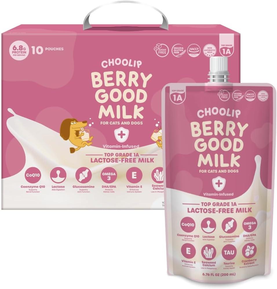 Berry Good Milk vs. Regular: Tested Cats vs. Dogs, Compare Benefits... Works Too!