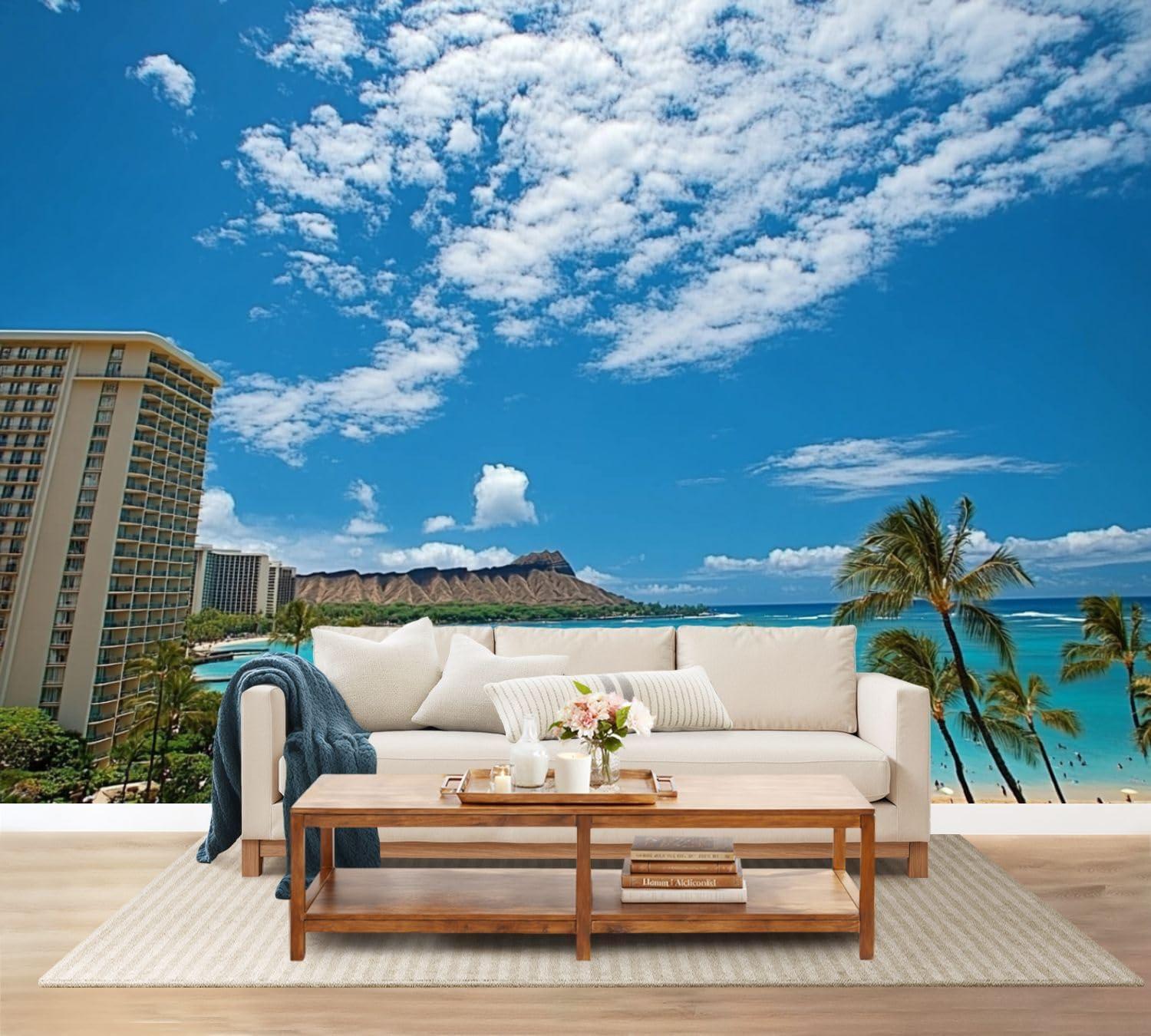 Wow! Surprising Comparison: Waikiki Diamond Head Wall Sticker... Silk Removable vs. Adhesive (Living Room Decor Insights)