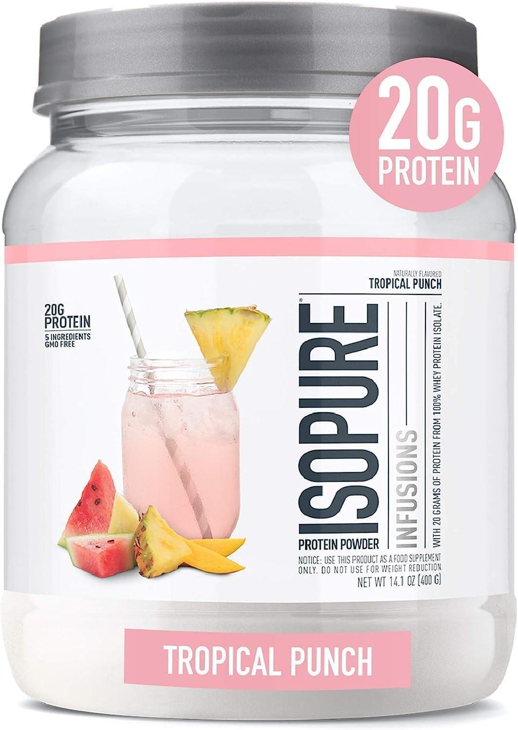Isopure Clear Whey vs. Dairy: Tested, 20g Protein, Gluten-Free... Tropical Punch Twist!