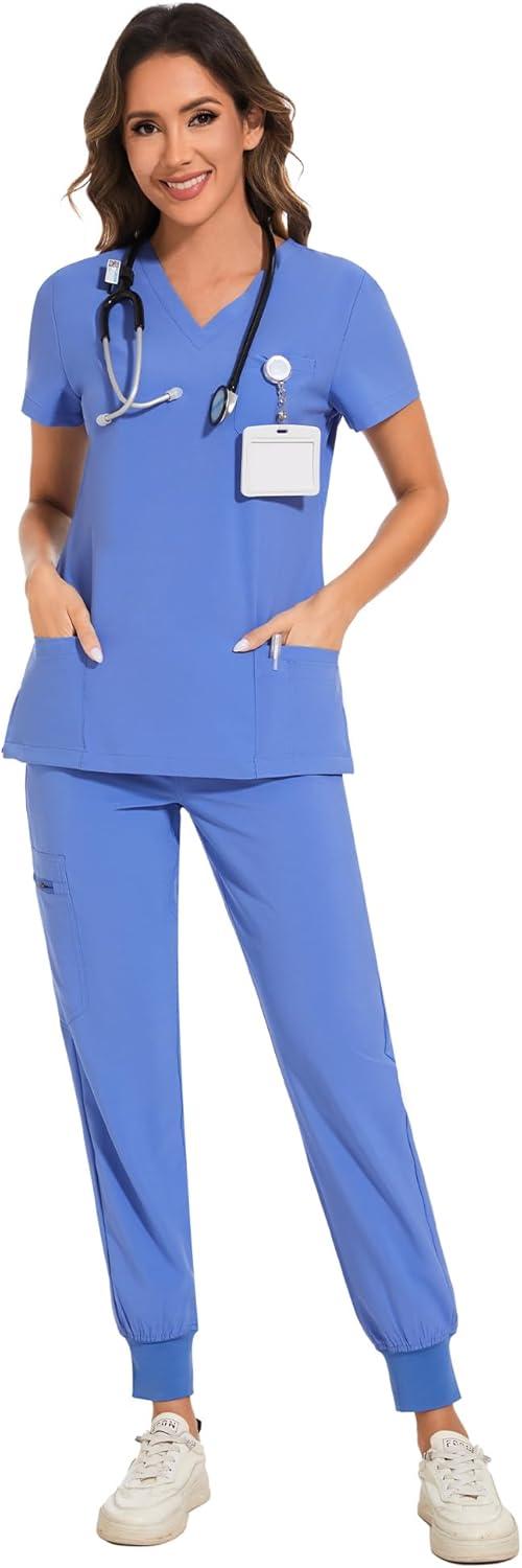 CozyFit Women's Set: Tested Versus Trendy, 8-Pocket Stretch Top & Jogger... Comfort Meets Style