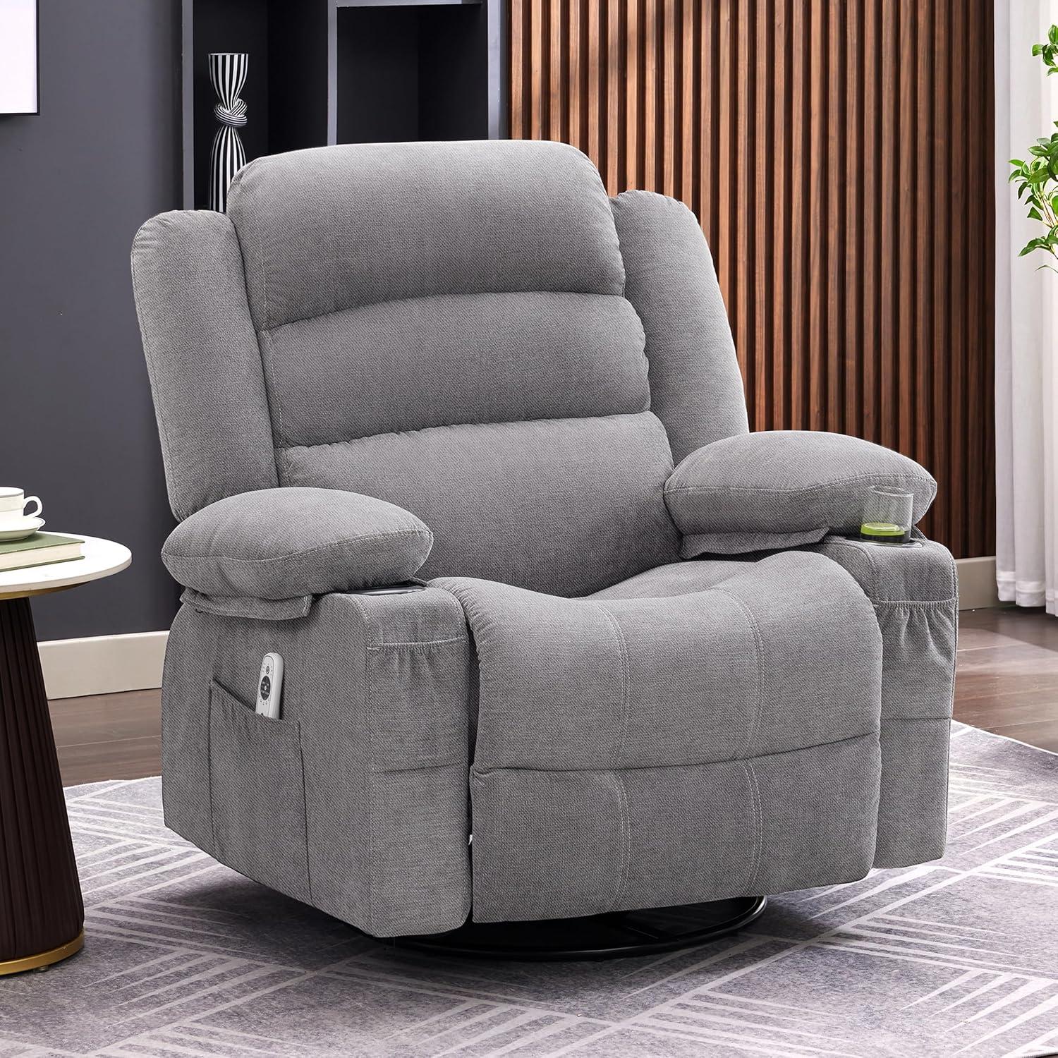Tested Versus Lazy Boy: Heat Massaged Upholstered Grey