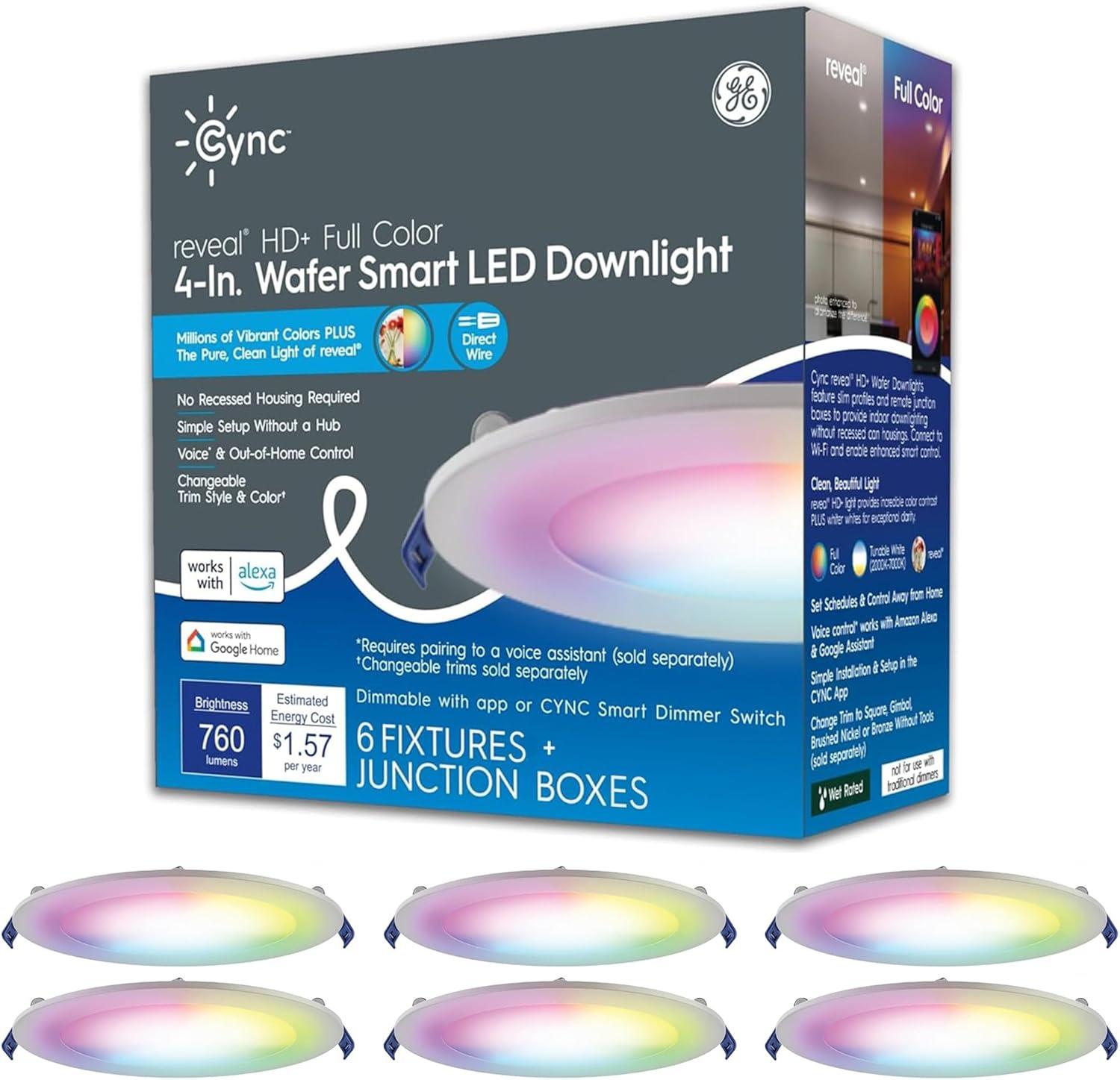 Color-Changing GE CYNC Lights: WiFi Versus Alexa – Tested Smart Downlight Insights