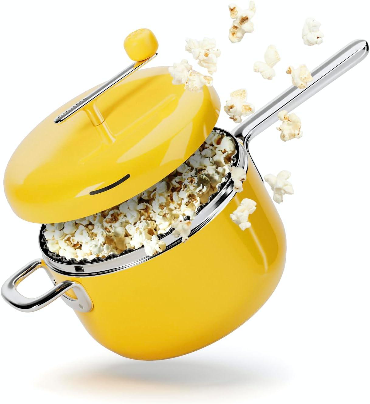 Stainless Steel Showdown: Tested Butter Popcorn popsQuicker with6Qt Stovetop Maker