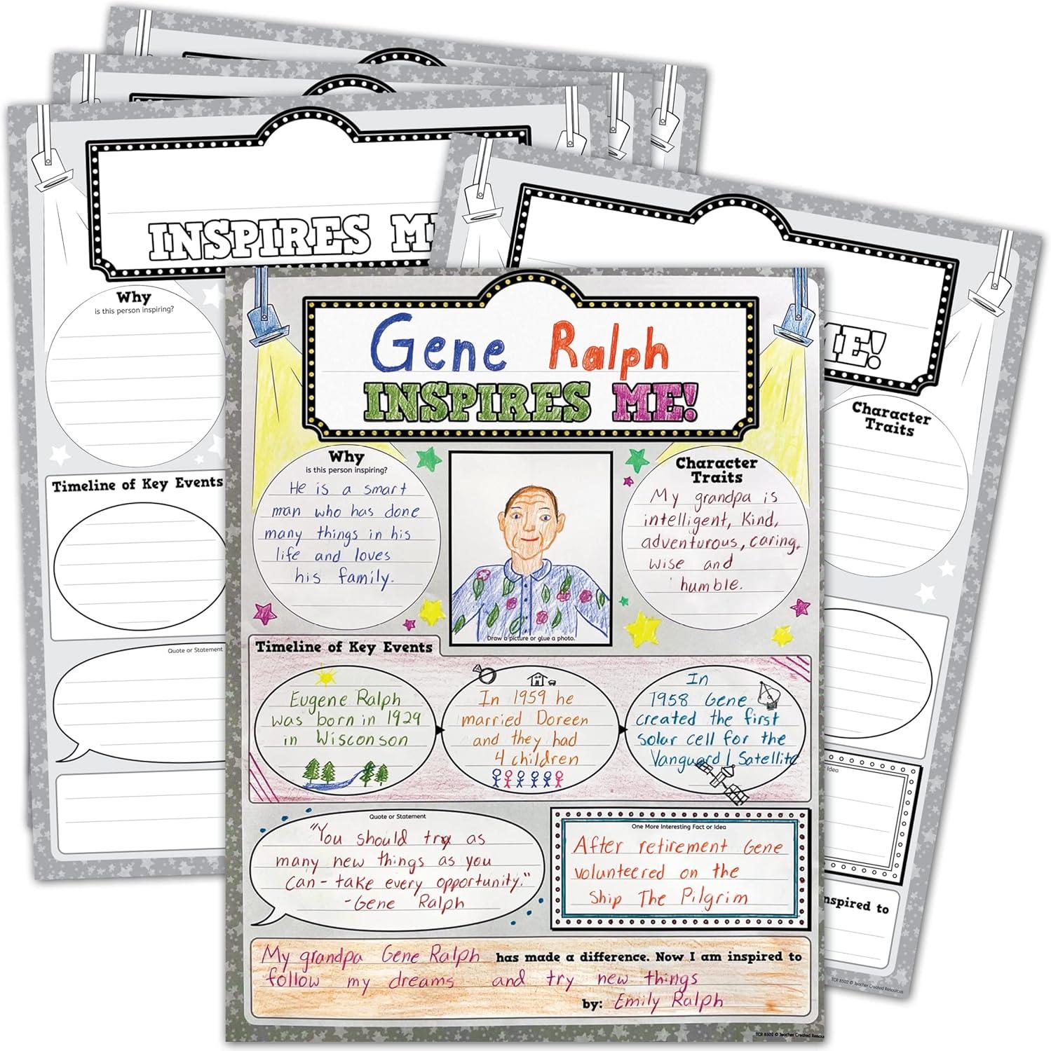 Black & White poster pack inspired vs tested classroom tools