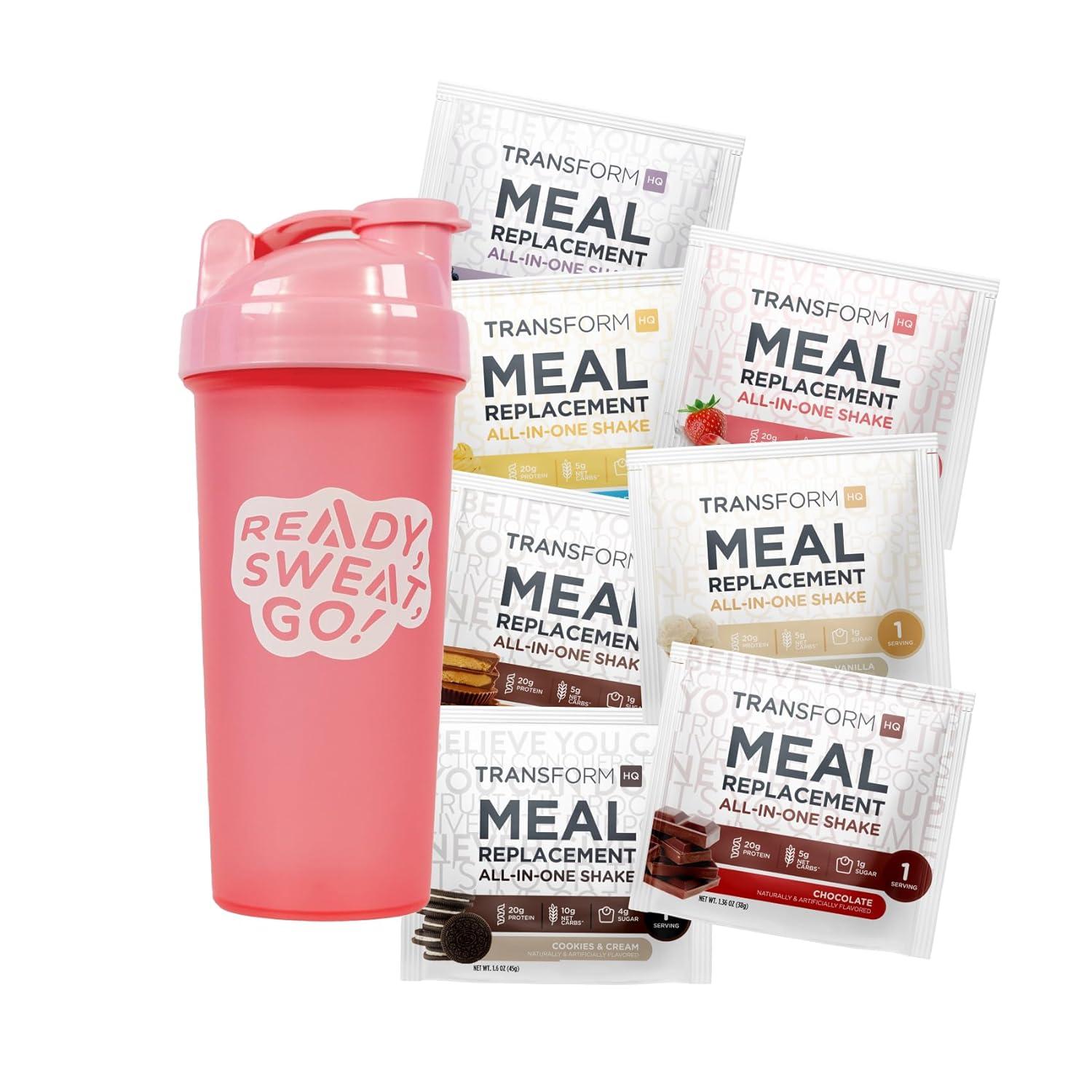 TransformHQ Variety Box Shaker, 7 Packs, Tested Benefits, Health Drinks Showdown... Perfect Spring Boost!