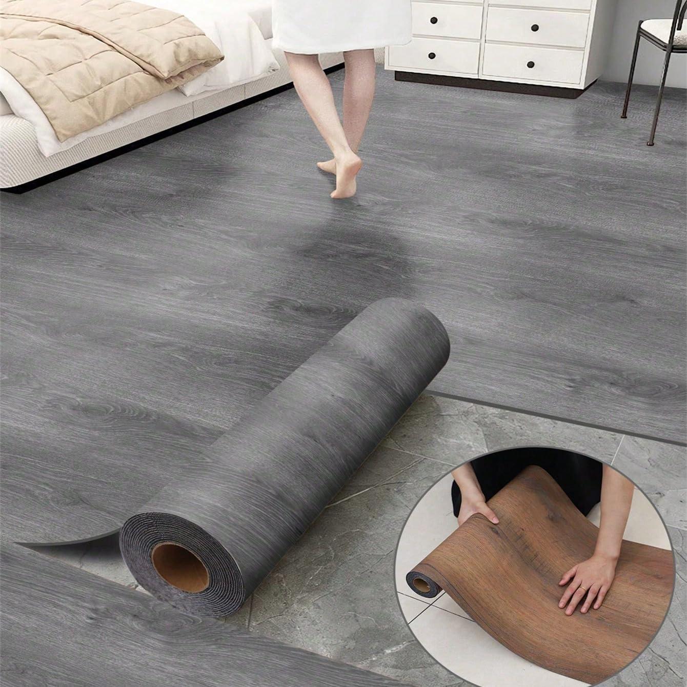 Gray peel-and-stick tiles: Waterproof, tested, DIY easefails... vs. hardwood mimic perfection