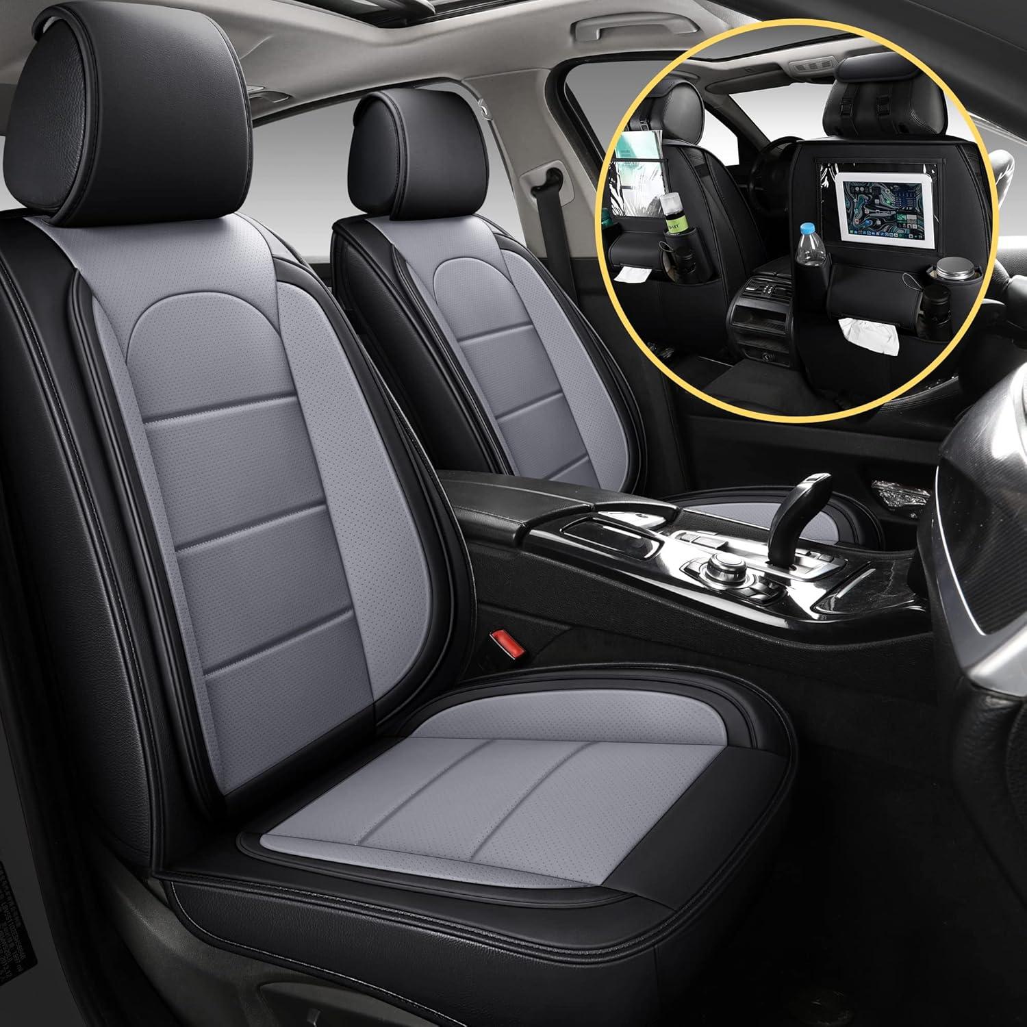 Colors: Black&Grey, Organizer for busy drives... AOOG Covers Versus Most Needing Fit, Tested Ease, Full Sedan Set