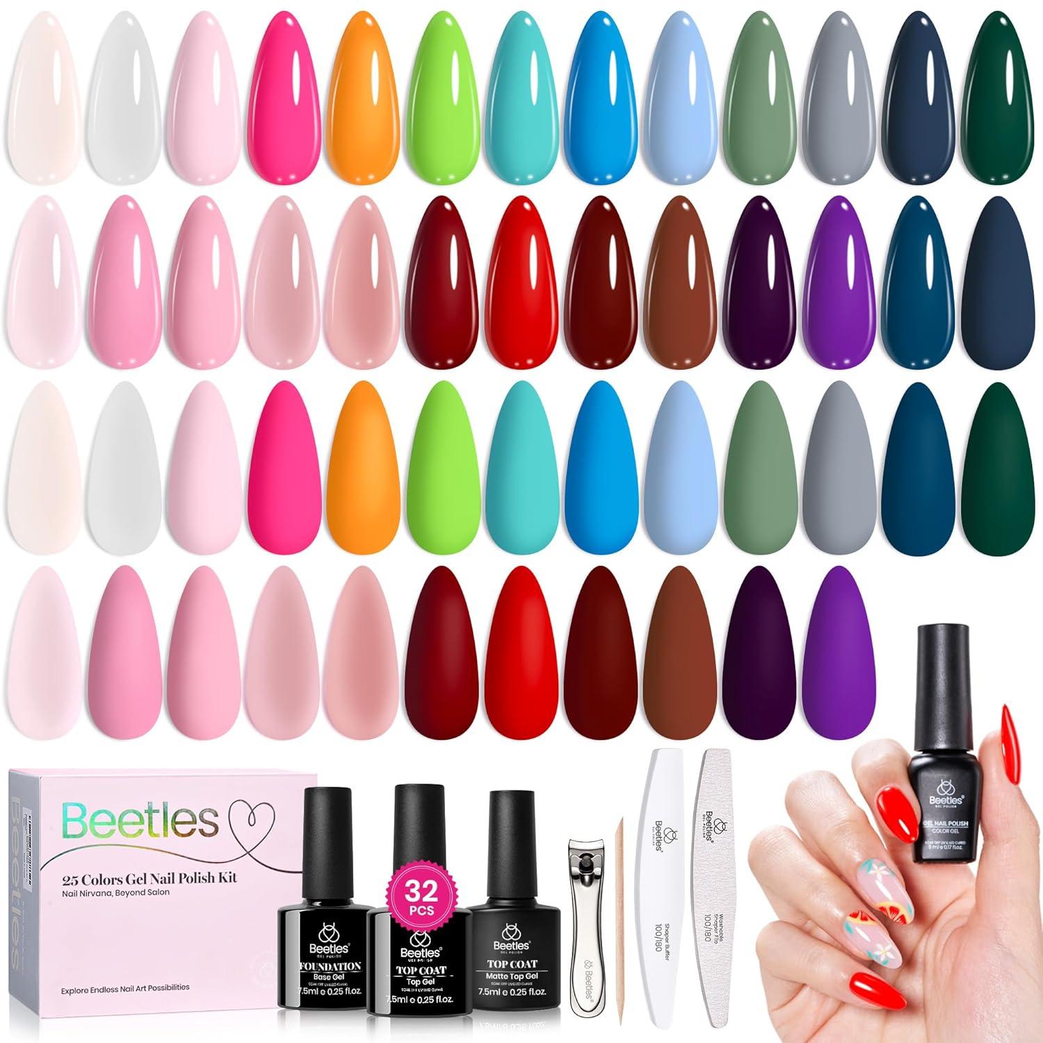 Beetles 32-Pcs Spring Gel Set Compared: Surprising Colors, Tested Quality...Perfect DIY Gift!