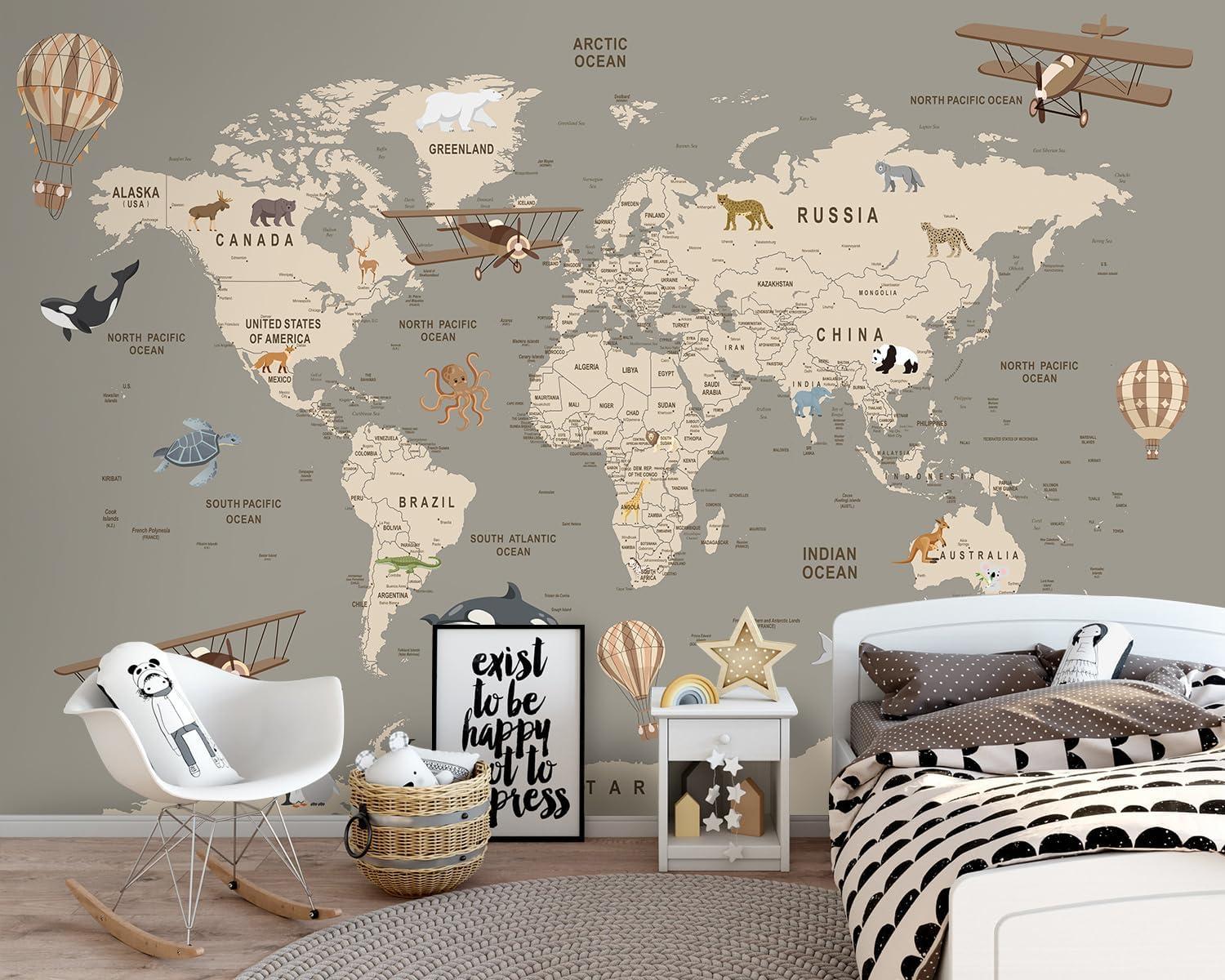 Amazing Wall Mural, Seamless Map, Waterproof...HLNIUC Kids Room Decor Showdown!