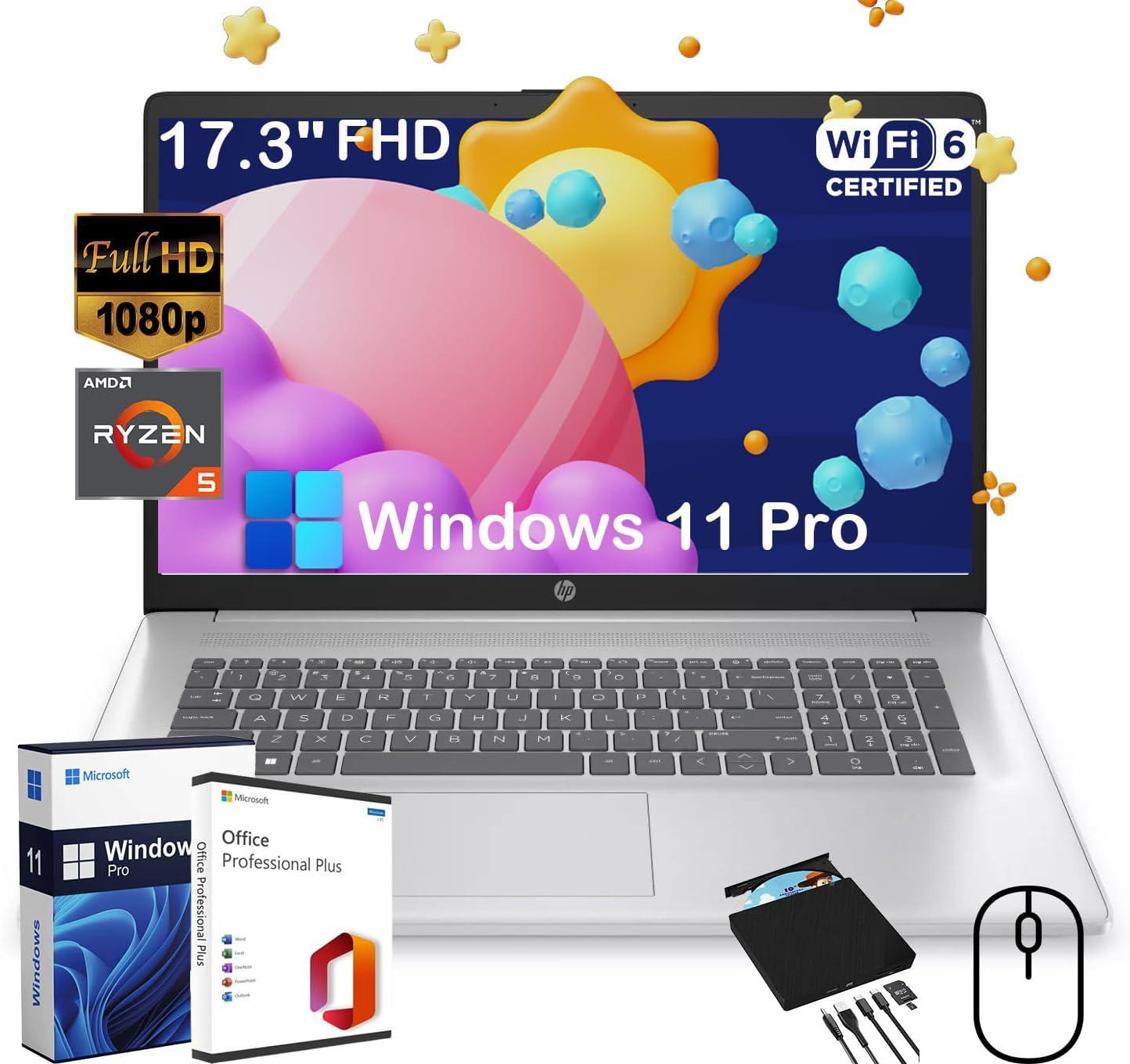 HP 17.3 FHD Pro tested: CD-Drive Meets 6-Core Ryzen, Is It Business’s Dream?
