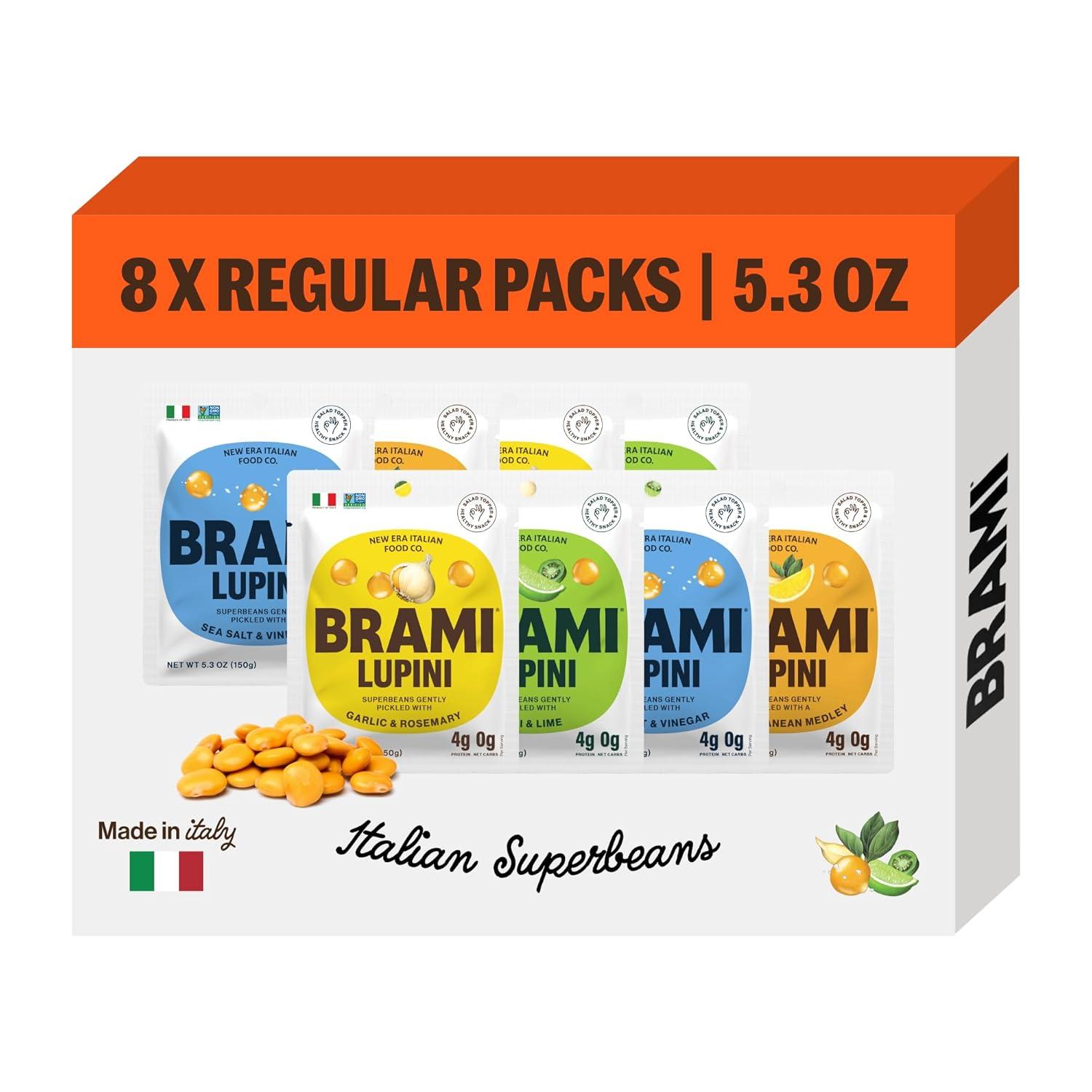 BRAMI Lupini Versus Snacks: Tested 7g Protein, 0g Net Carbs & More