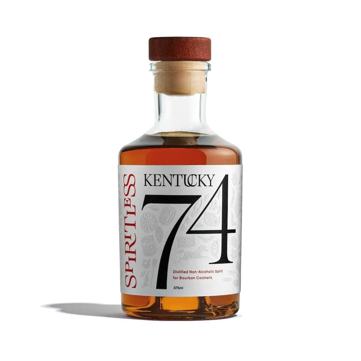 Kentucky 74 vs. surprising taste: Award-winning, non-alc bourbon in 375ml bikers eye