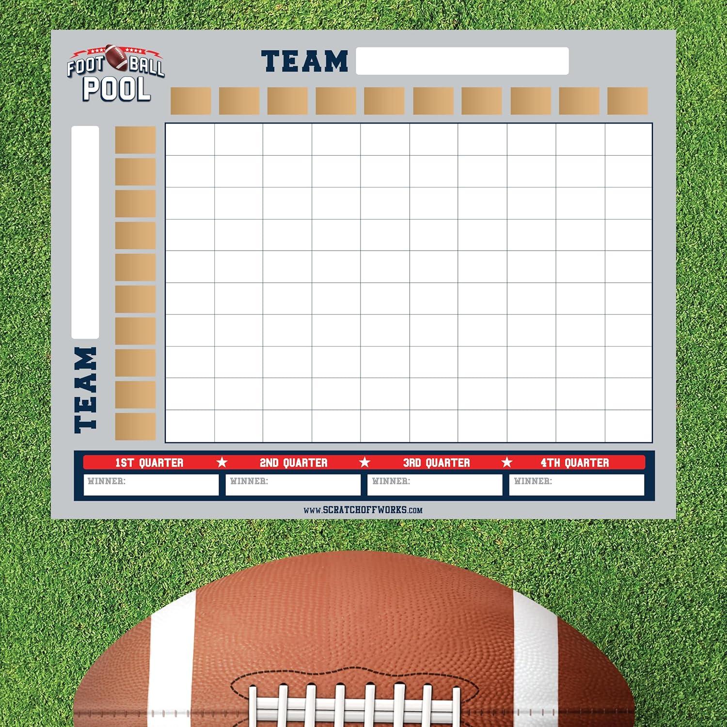 Football Squares Compared: 100 Cards Showdown for Superbowl Pool Fun!