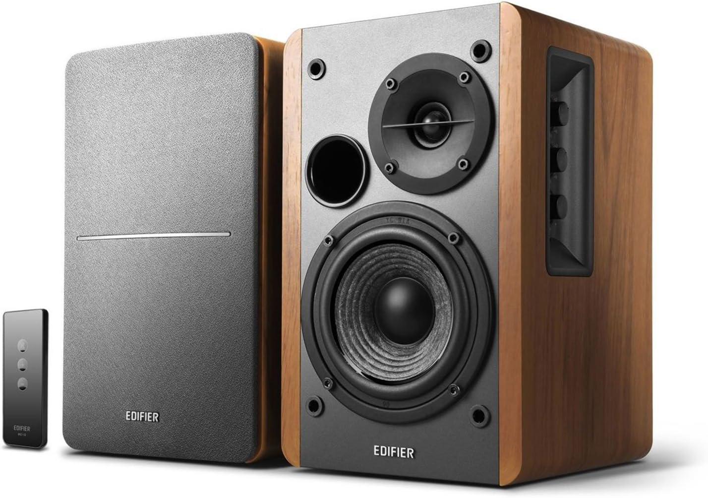 Edifier R1280T vs monitors: tested, wooden enclosure, 42W—near field use case deep dive