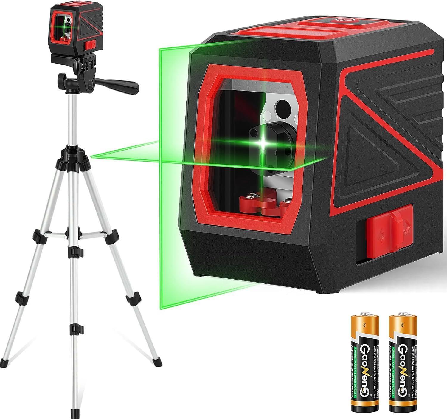 Home Renovation Tested: 100 Ft Manual Self-Leveling vs. Green Cross Line Laser-Battery Included?