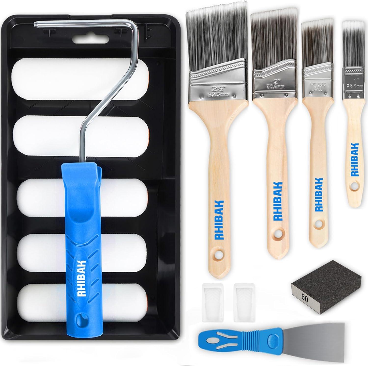 Paint Roller Kit, Paint Brushes & 4-Inch Foam Roller: 3-In-One Design, Ergonomic Handles, Precision Control... Tested Efficiency for Painting Tools?