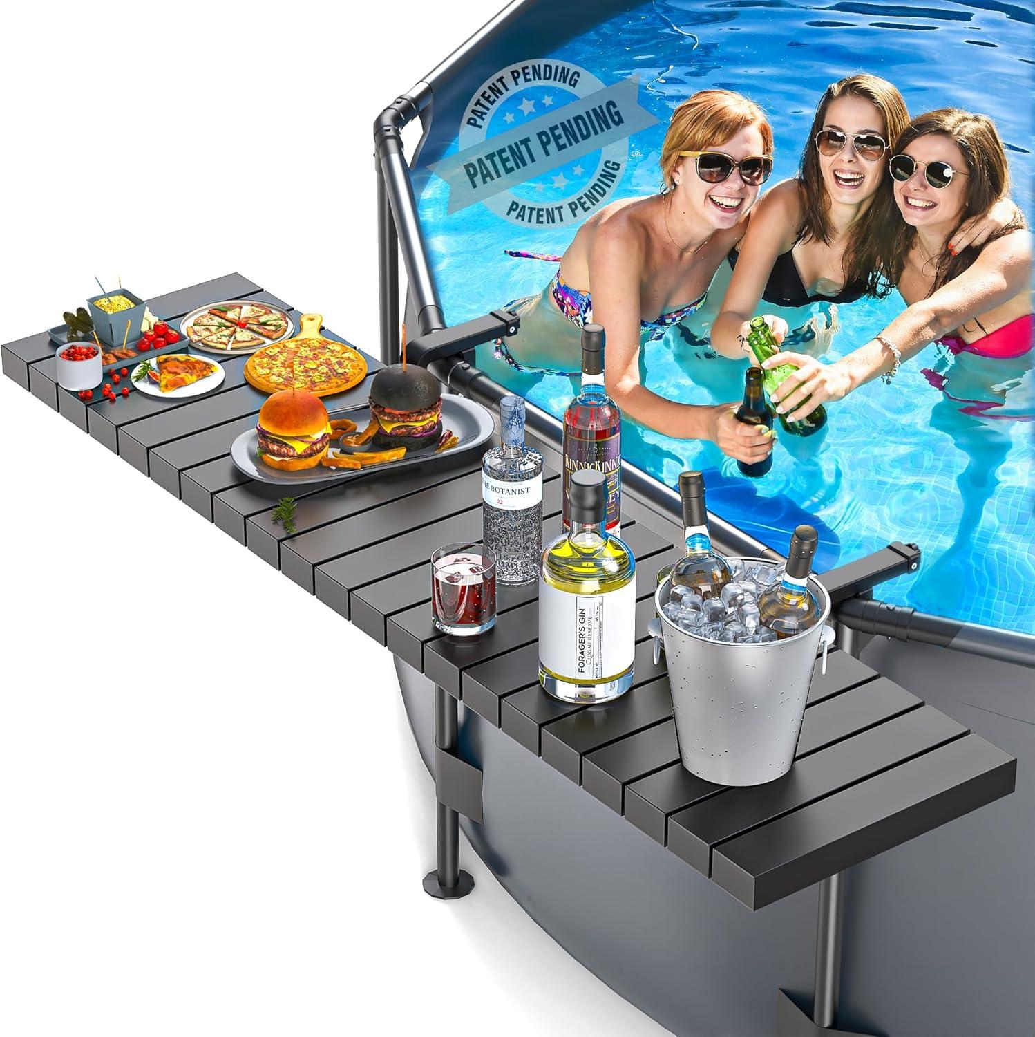 Surprising Insight: 110 lbs Capacity & 3.7" Rail Fit Aluminum Pool Bar Tested for Round & Oval Pools