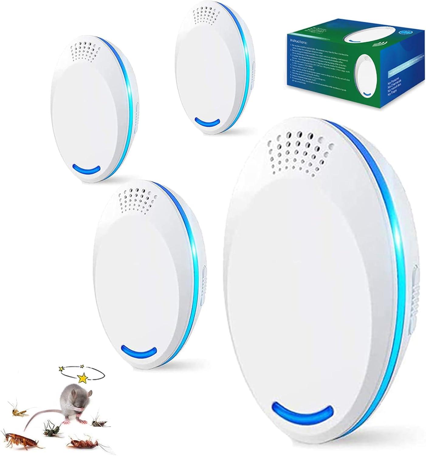 Indoor Pest Showdown: Ultrasonic, 4 PCS, Plug-In, Spider, 4-Inch