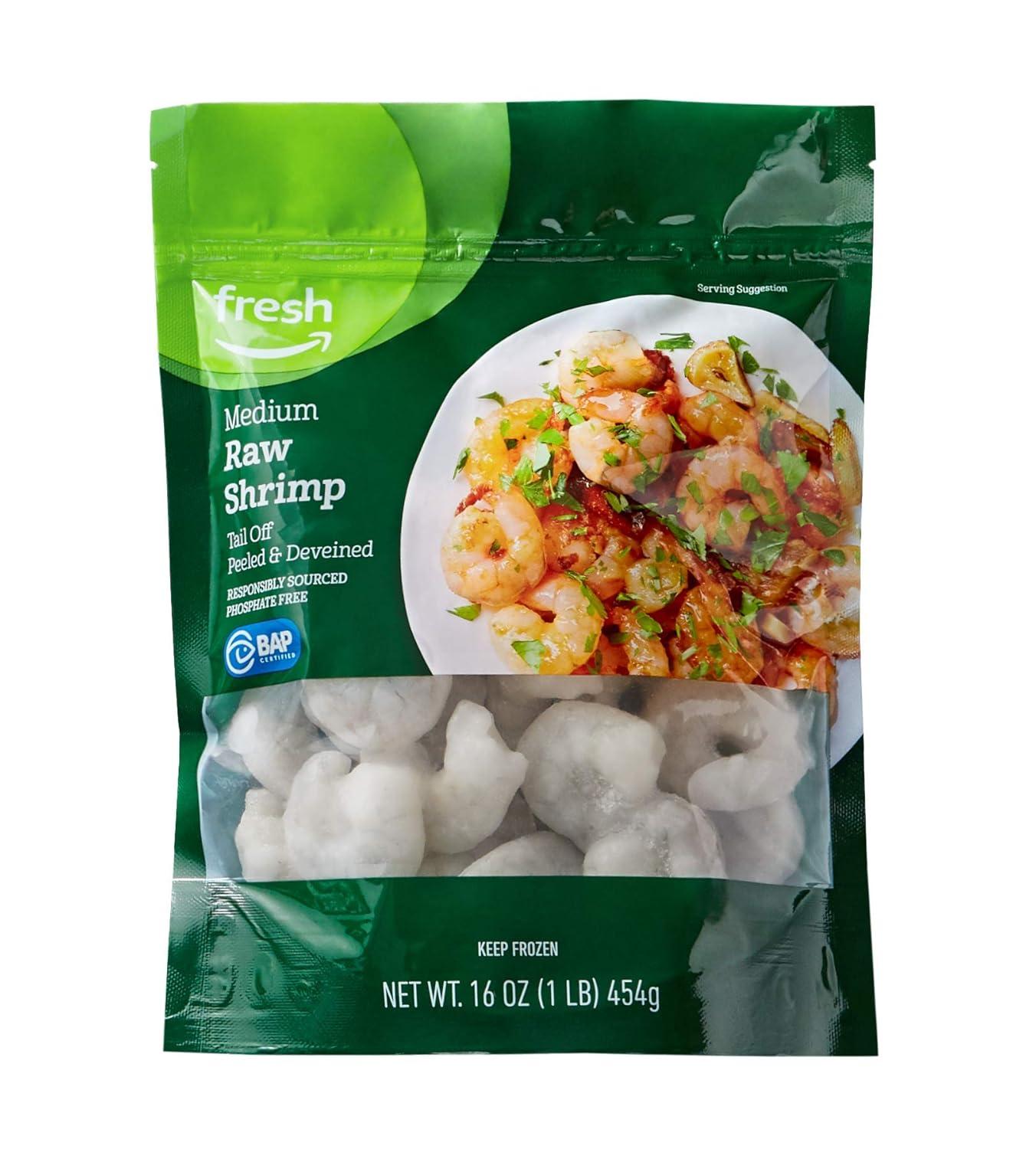 Seafood Showdown: Amazon Fresh Shrimp Tested-Phosphate-Free, Responsibly Sourced, 41-50 Count