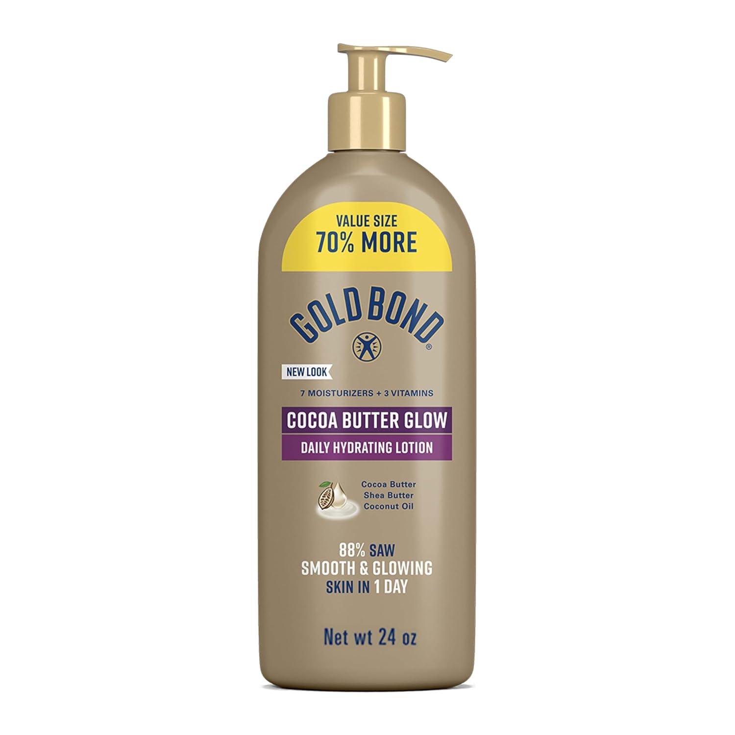 Gold Bond Cocoa Butter Glow Tested vs [Product]'s Hyaluronic Acid for Winter Dry Skin, 24 oz