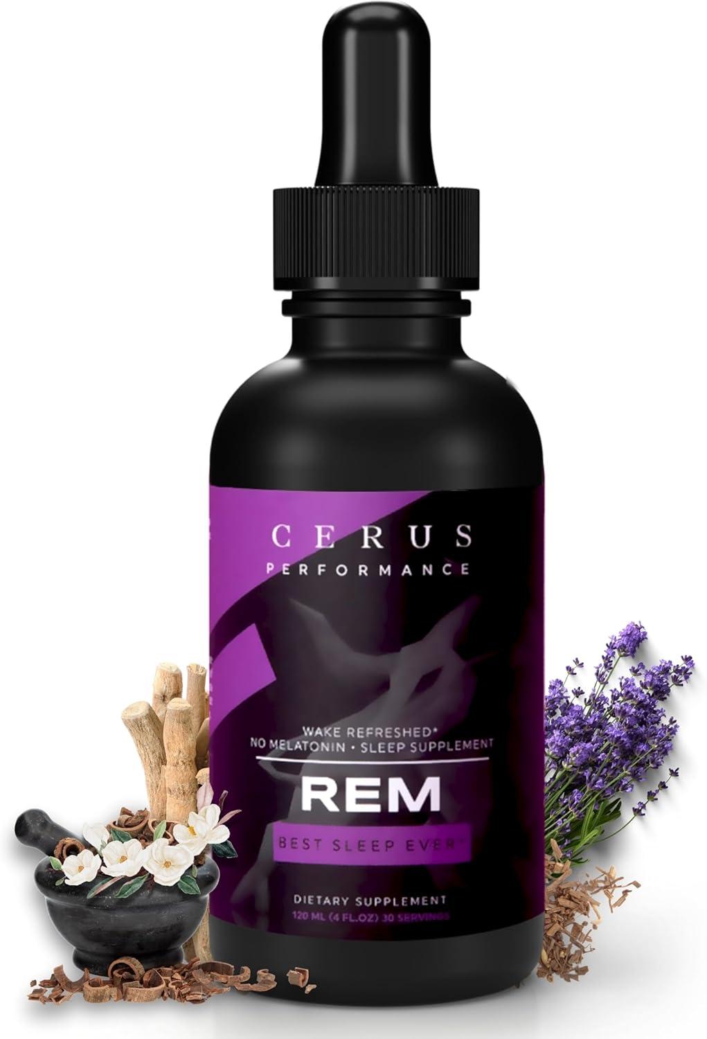 Cerus REM Sleep Aid Drops (4 oz) vs. [Competitor] - Fast-Acting & Bioavailable Melatonin for Tested Nighttime Benefits