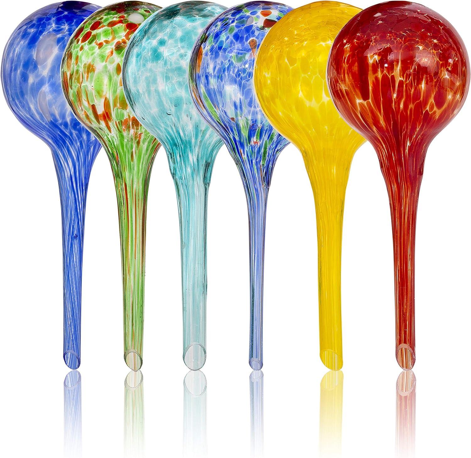 Surprising Insight: Besti 6-Pack Self-Watering Globes Keep Plants Hydrated 2 Weeks | Durable, Multicolored | Indoor/Outdoor Use - 12" x 3.5