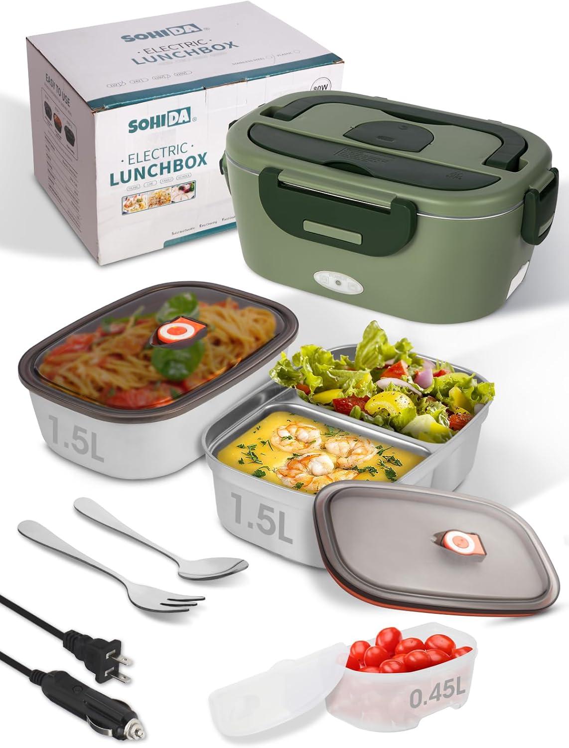 Green Lunch Box Showdown: Tested 12V/24V/110V & Interchangeable Containers (Insulated Bag)