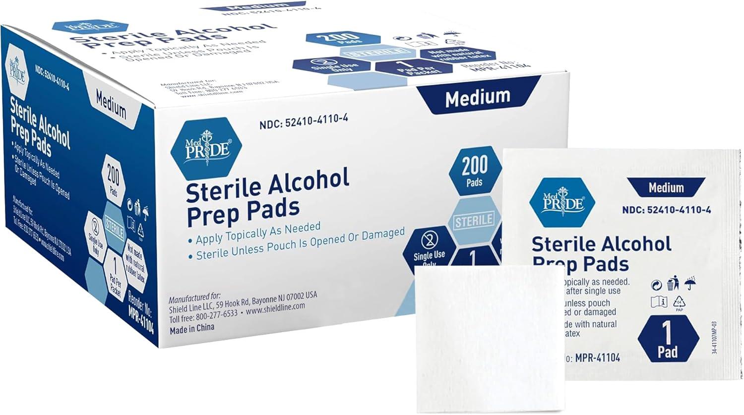 Med Pride 70% Isopropyl Prep: Individually Wrapped vs. Pack of 1 Tested for Antiseptic Needs