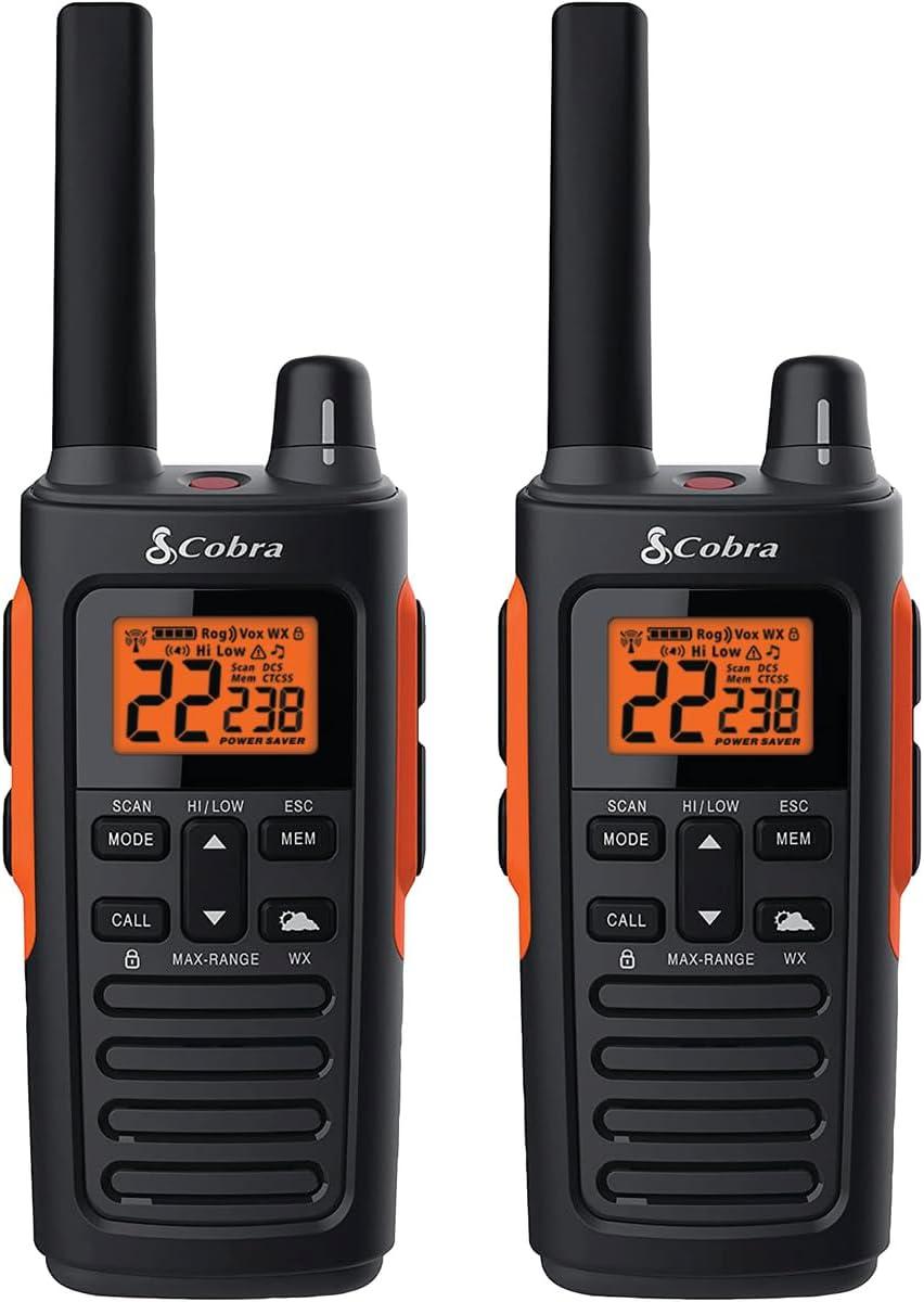 Cobra RX680 Walkie Talkies (2-Pack) Showdown: 60 Channels, IP54 Waterproof, Weather Alerts, Rugged Design for Outdoor Testing