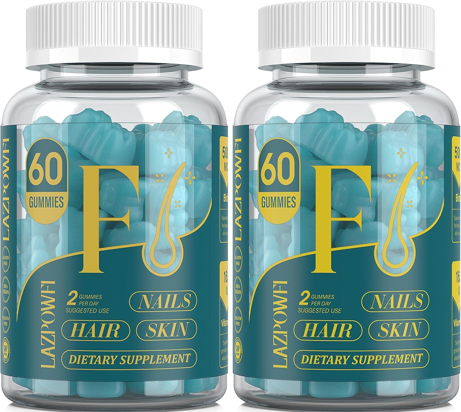 Surprising Hair Skin & Nails Biotin Gummies: Vegan 60-Day vs Blueberry 2-Pack