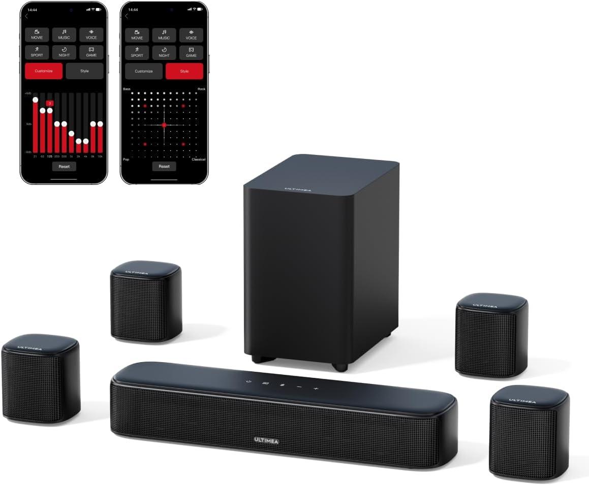 A 7.1ch Virtual Surround Showdown: 4 Speakers, 330W Power & Aura A40 Subwoofer for Smart TV Use