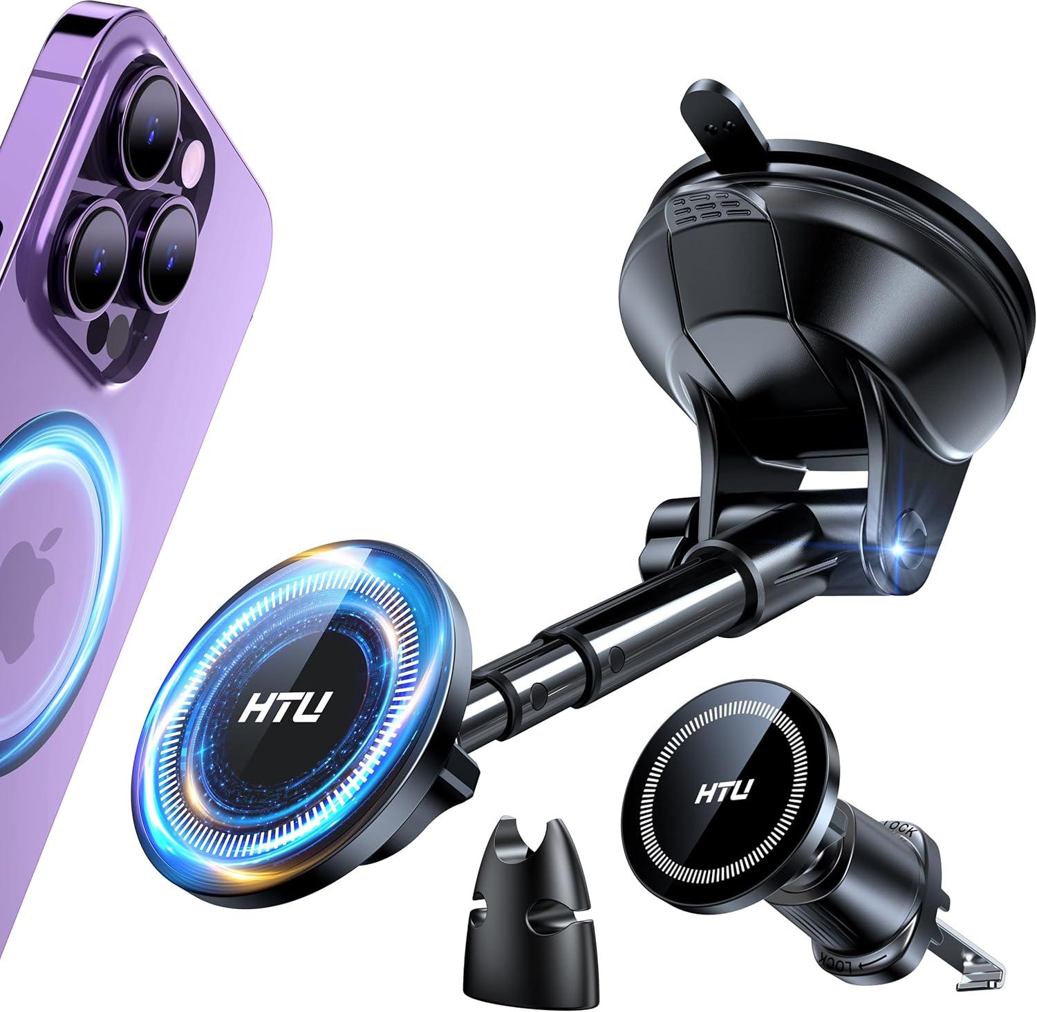 2025 Tested Magsafe Car Phone Mount: 360° Rotatable, 80LBS Suction