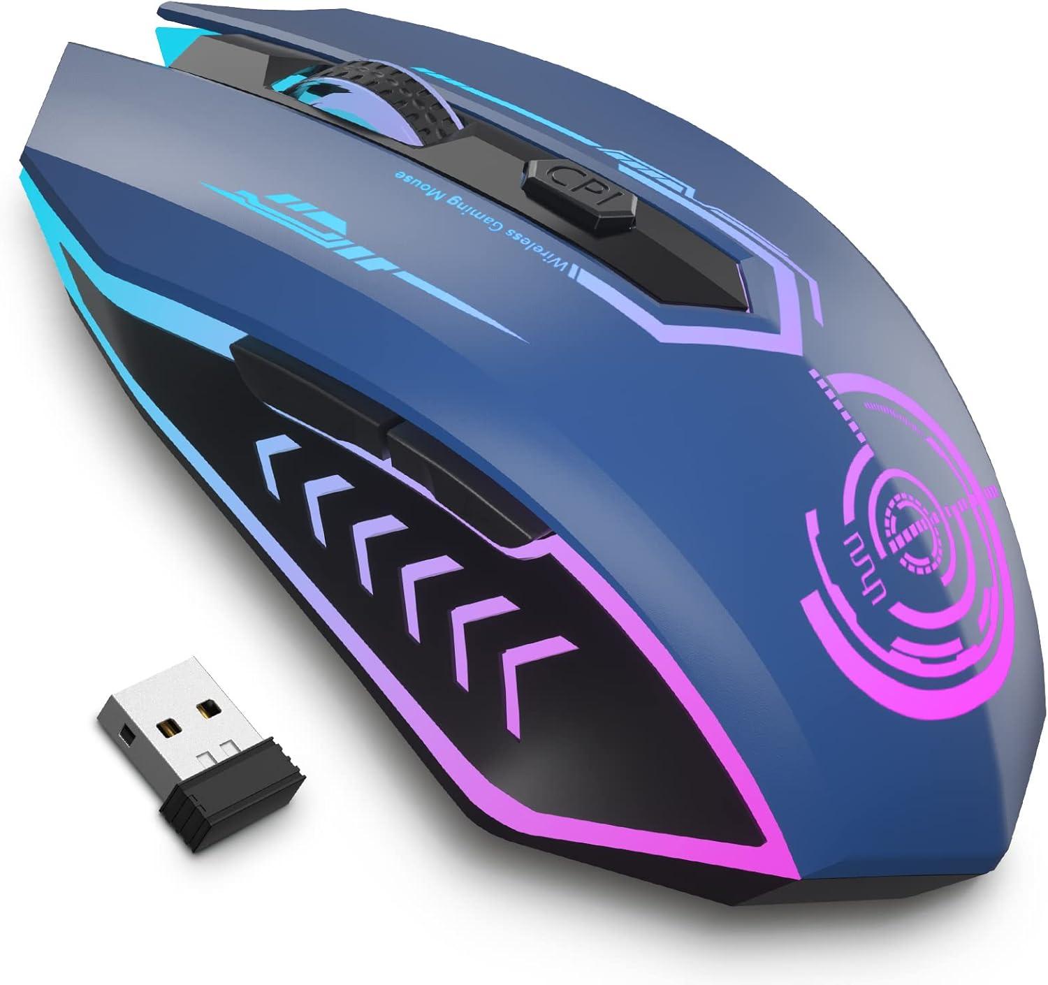 UHURU Gaming Mouse vs. Norms: Surprising 7 LED Colors & 10000 DPI Tested for PC (Blue)
