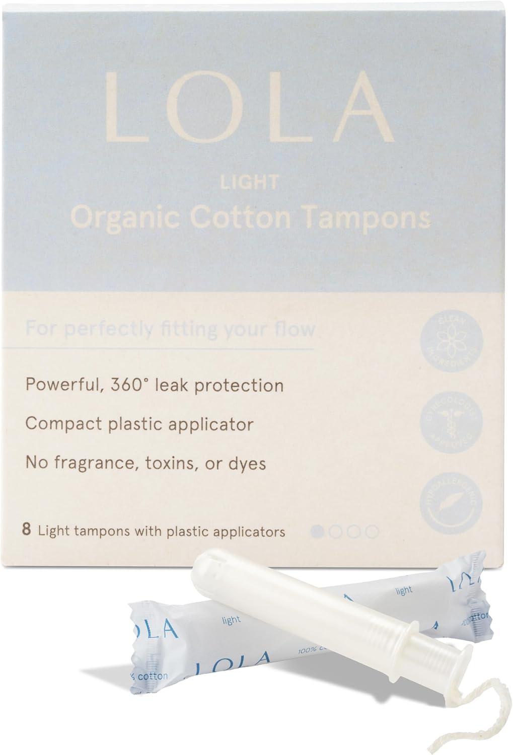 Lola Super Plus vs Light Organic Tampons: 32-Count Tested for Leak Protection in Feminine Care